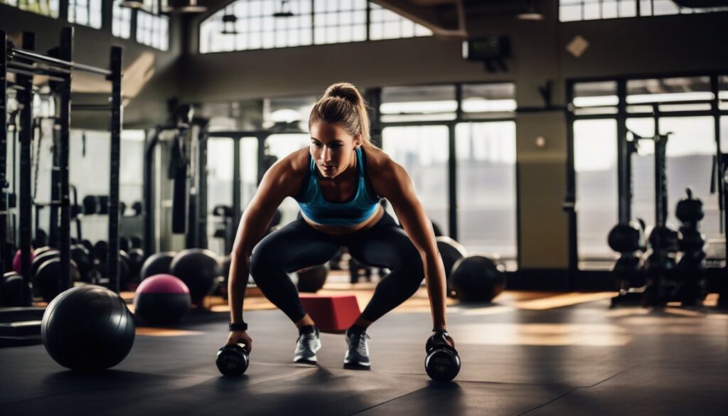 Adult engaging in HIIT workout